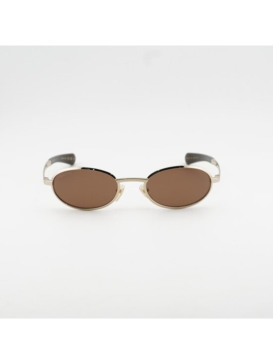 Gucci GG1942S 003 Women Sunglasses Gold Oval Frame, Brown Lenses main image 10